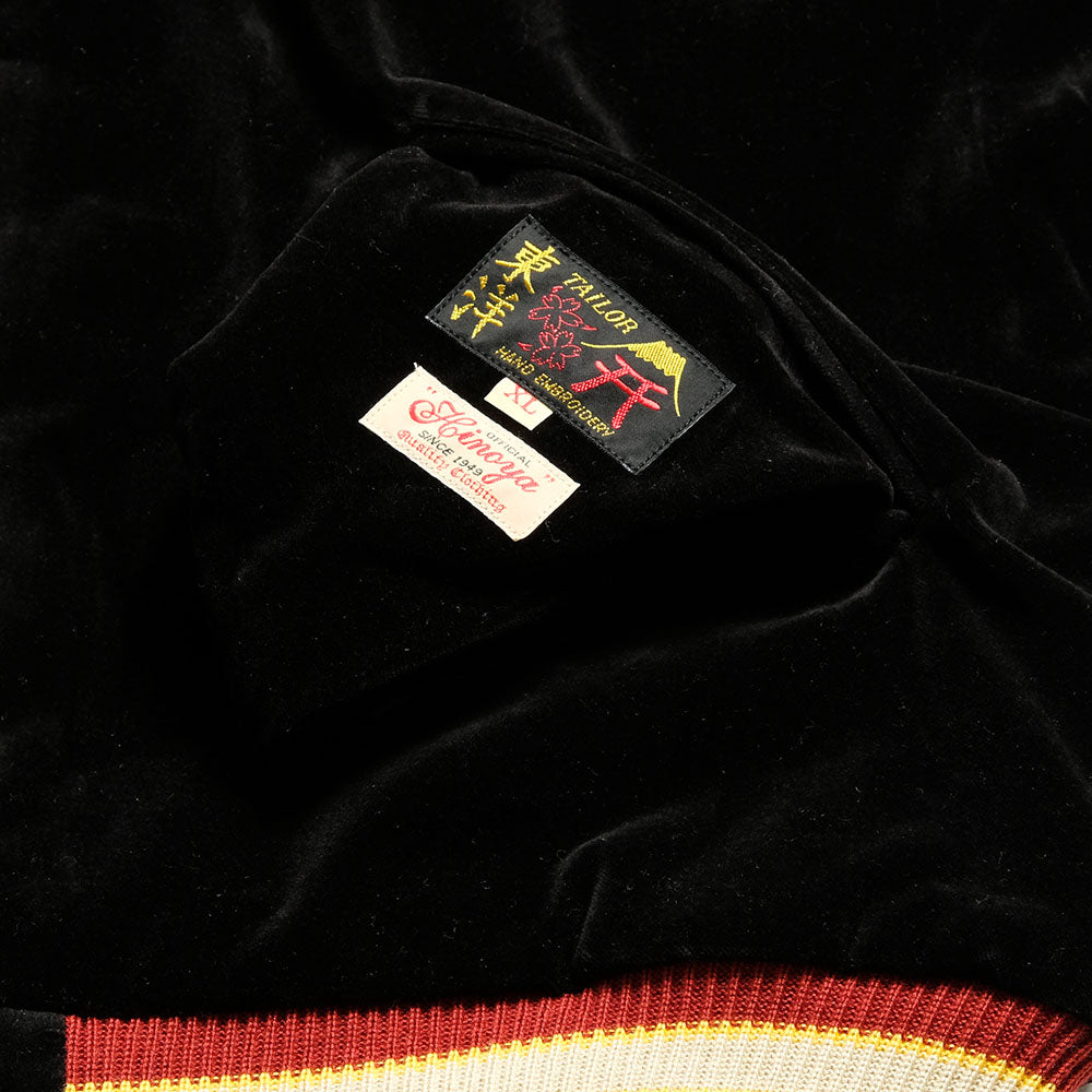 TAILOR TOYO - HINOYA EXCLUSIVE - Mid 1950s Style Velveteen Souvenir Jacket - ROARING TIGER × LANDSCAPE - TT15664HY