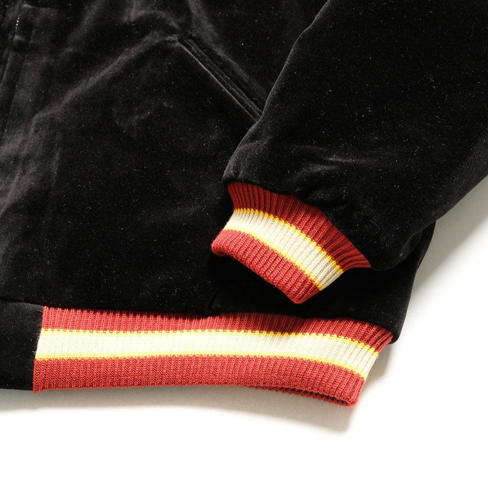 TAILOR TOYO - HINOYA EXCLUSIVE - Mid 1950s Style Velveteen Souvenir Jacket - ROARING TIGER × LANDSCAPE - TT15664HY