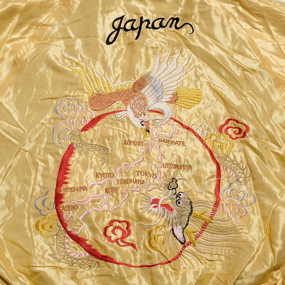 TAILOR TOYO - Acetate Souvenir Jacket - ROARING TIGER × JAPAN MAP - TT15682-145