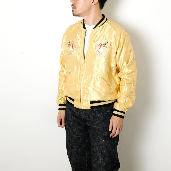 TAILOR TOYO - Acetate Souvenir Jacket - ROARING TIGER × JAPAN MAP - TT15682-145