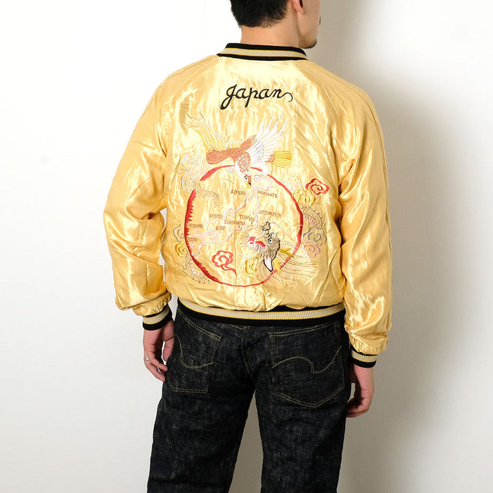 TAILOR TOYO - Acetate Souvenir Jacket - ROARING TIGER × JAPAN MAP - TT15682-145