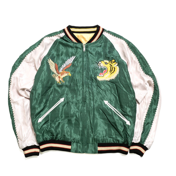 TAILOR TOYO - Acetate Souvenir Jacket - ROARING TIGER × JAPAN MAP - TT15682-145