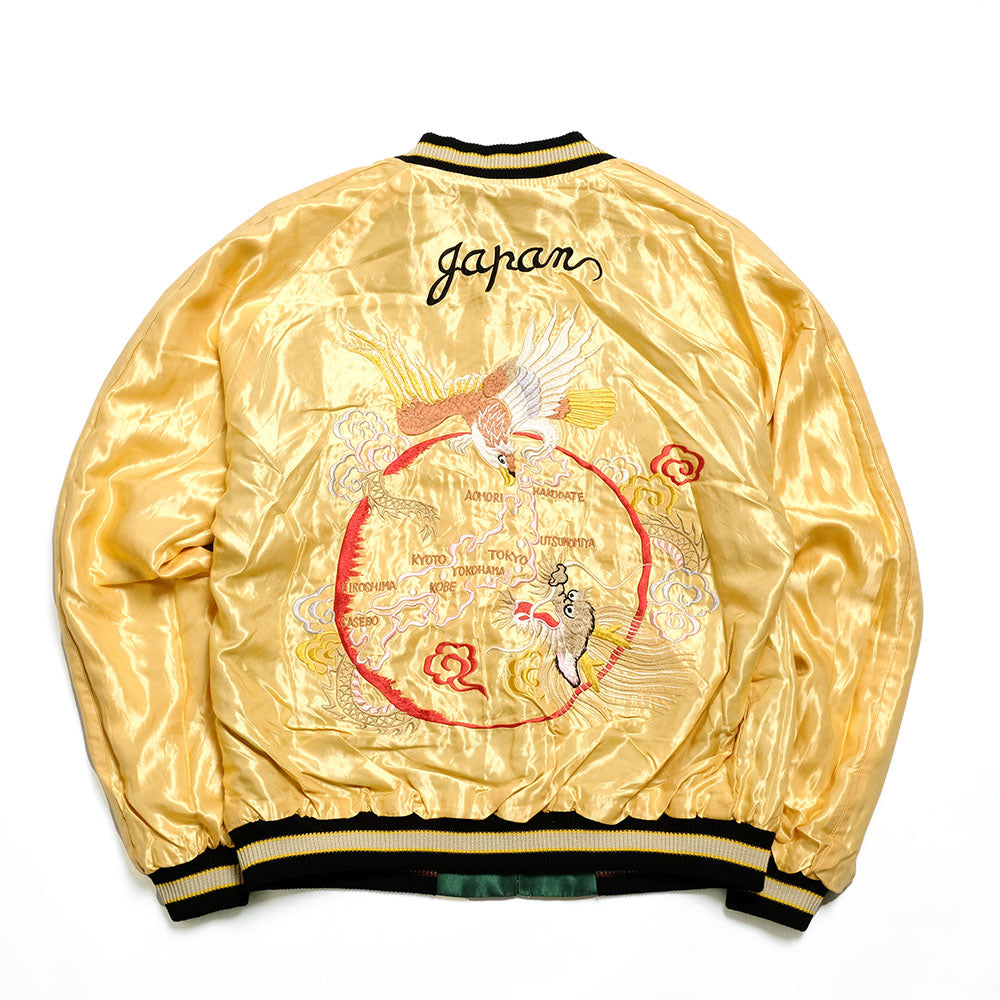 TAILOR TOYO - Acetate Souvenir Jacket - ROARING TIGER × JAPAN MAP - TT15682-145
