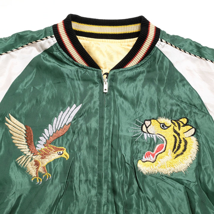 TAILOR TOYO - Acetate Souvenir Jacket - ROARING TIGER × JAPAN MAP - TT15682-145