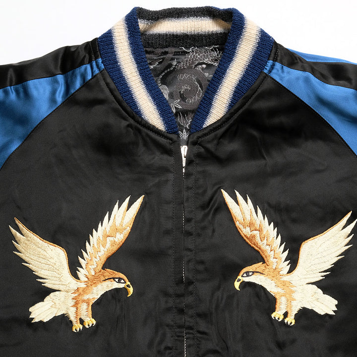 TAILOR TOYO - Early 1950s Style Rayon Brocade × Acetate Souvenir Jacket - TOYO ENTERPRISE 60th Anniversary Special Edition - TIGER & DRAGON (BROCADE) × EAGLE - TT15717