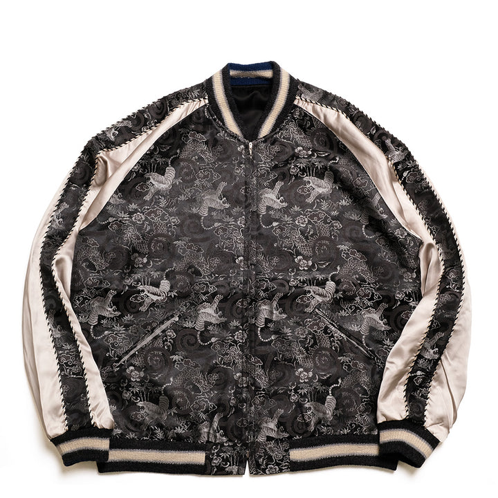 TAILOR TOYO - Early 1950s Style Rayon Brocade × Acetate Souvenir Jacket - TOYO ENTERPRISE 60th Anniversary Special Edition - TIGER & DRAGON (BROCADE) × EAGLE - TT15717-119