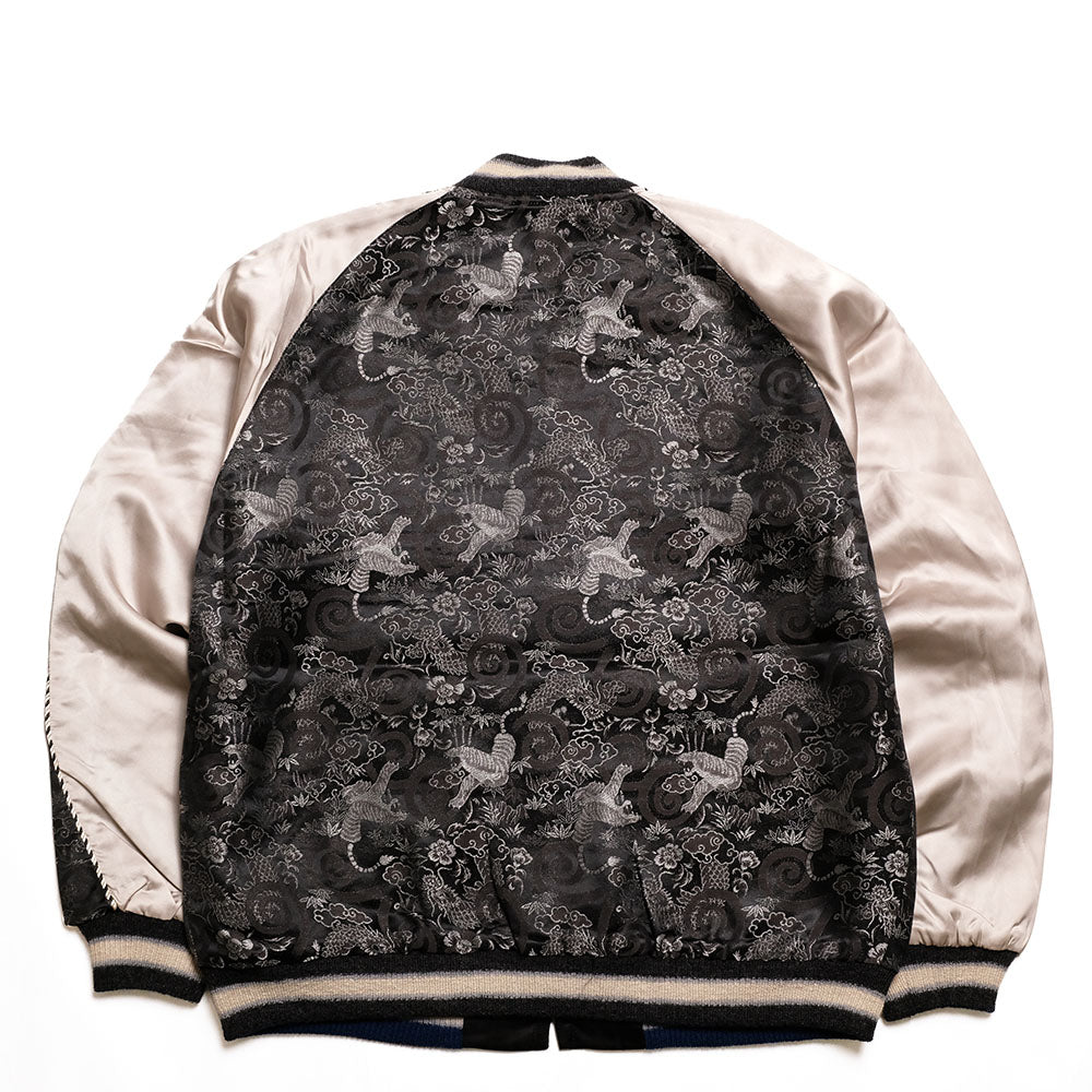 TAILOR TOYO - Early 1950s Style Rayon Brocade × Acetate Souvenir Jacket - TOYO ENTERPRISE 60th Anniversary Special Edition - TIGER & DRAGON (BROCADE) × EAGLE - TT15717-119