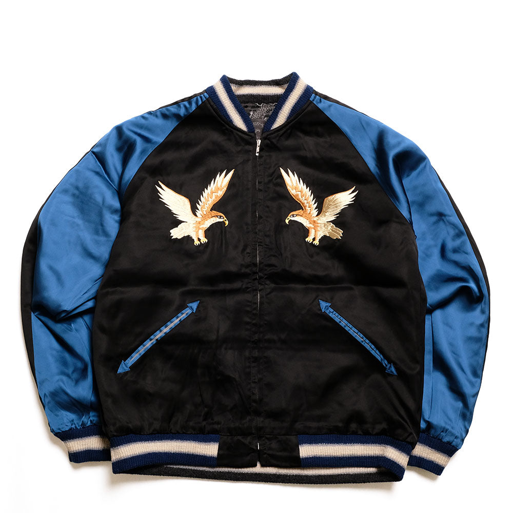 TAILOR TOYO - Early 1950s Style Rayon Brocade × Acetate Souvenir Jacket - TOYO ENTERPRISE 60th Anniversary Special Edition - TIGER & DRAGON (BROCADE) × EAGLE - TT15717-119