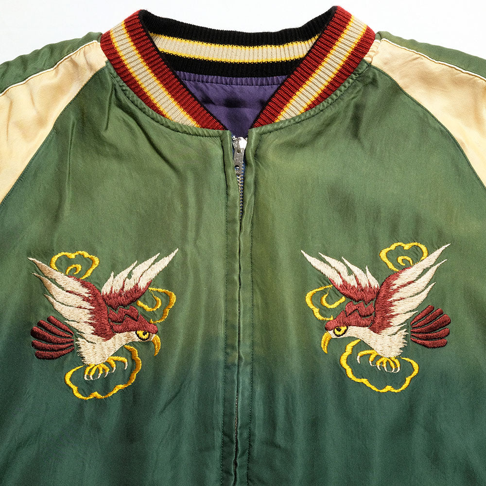 TAILOR TOYO - Mid 1950s Style Acetate Souvenir Jacket - SNAKE & SKULL × DRAGON HEAD - (AGING MODEL) - TT15793-128