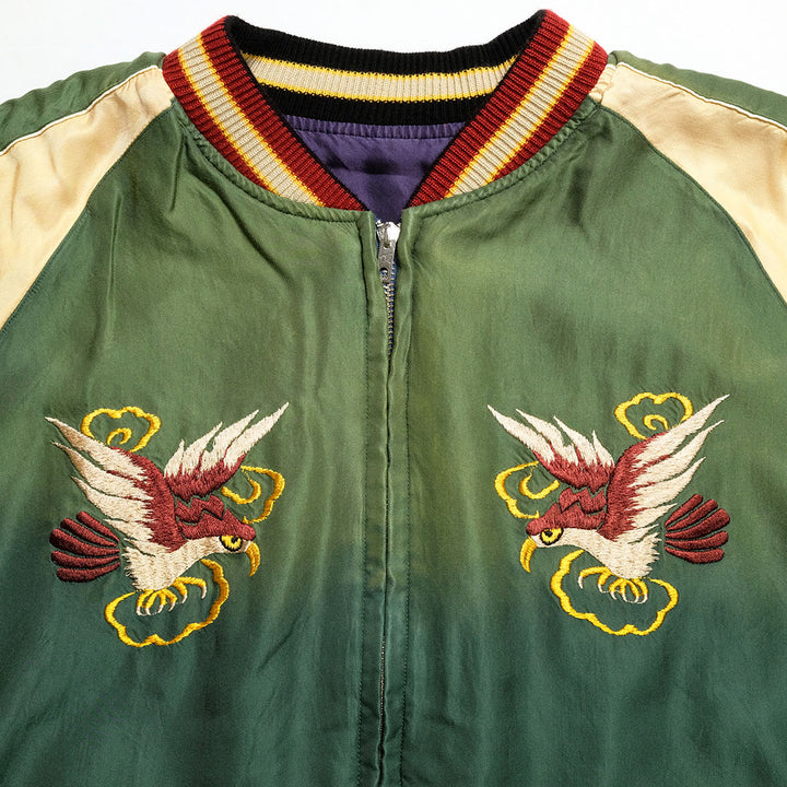 TAILOR TOYO - Mid 1950s Style Acetate Souvenir Jacket - SNAKE & SKULL × DRAGON HEAD - (AGING MODEL) - TT15793-128