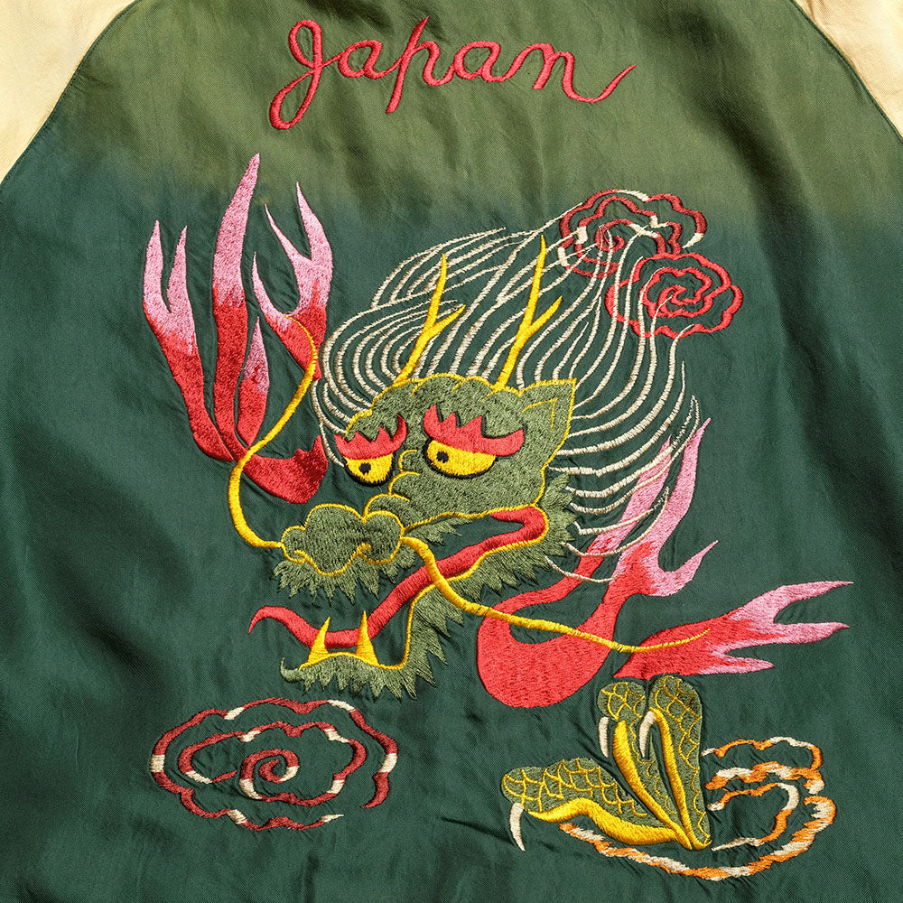 TAILOR TOYO - Mid 1950s Style Acetate Souvenir Jacket - SNAKE & SKULL × DRAGON HEAD - (AGING MODEL) - TT15793-128