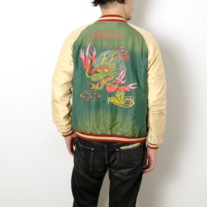 TAILOR TOYO - Mid 1950s Style Acetate Souvenir Jacket - SNAKE & SKULL × DRAGON HEAD - (AGING MODEL) - TT15793-128
