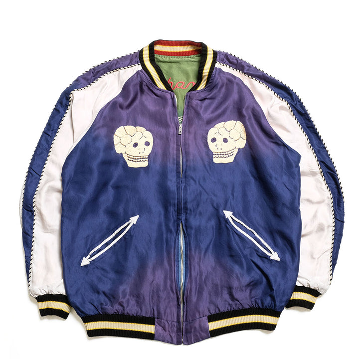 TAILOR TOYO - Mid 1950s Style Acetate Souvenir Jacket - SNAKE & SKULL × DRAGON HEAD - (AGING MODEL) - TT15793-128