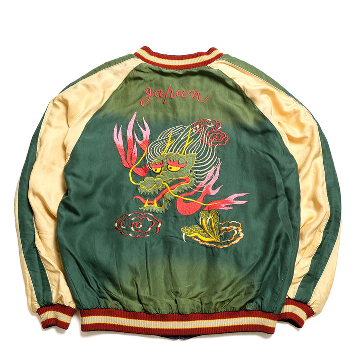 TAILOR TOYO - Mid 1950s Style Acetate Souvenir Jacket - SNAKE & SKULL × DRAGON HEAD - (AGING MODEL) - TT15793-128