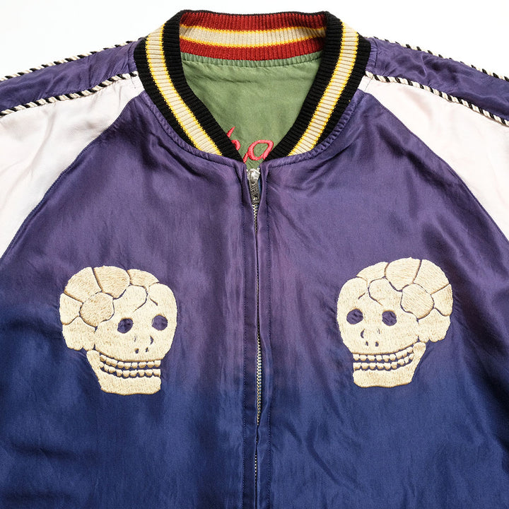 TAILOR TOYO - Mid 1950s Style Acetate Souvenir Jacket - SNAKE & SKULL × DRAGON HEAD - (AGING MODEL) - TT15793-128