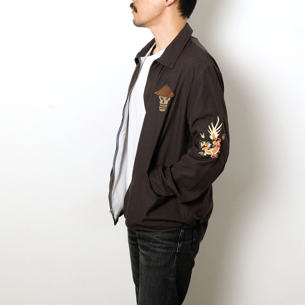 TAILOR TOYO - Late 1960s Style Cotton Rayon Vietnam Jacket - SKULL - AGING MODEL - TT15797