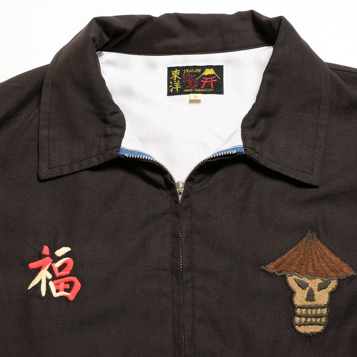 TAILOR TOYO - Late 1960s Style Cotton Rayon Vietnam Jacket - SKULL - AGING MODEL - TT15797