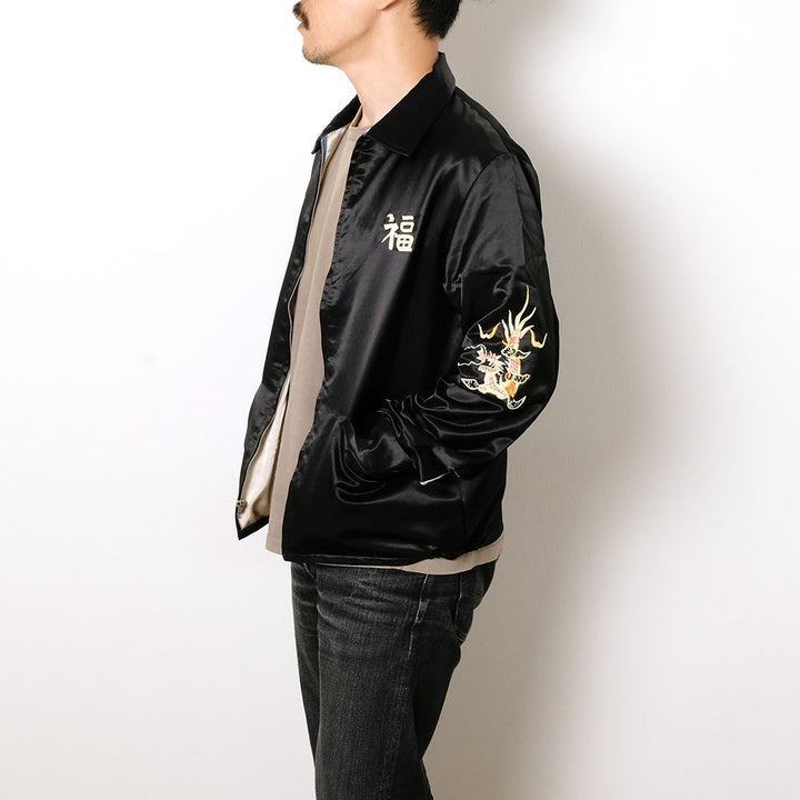 TAILOR TOYO - Mid 1960s Style Satin Vietnam Jacket - VIET-NAM MAP - TT15798