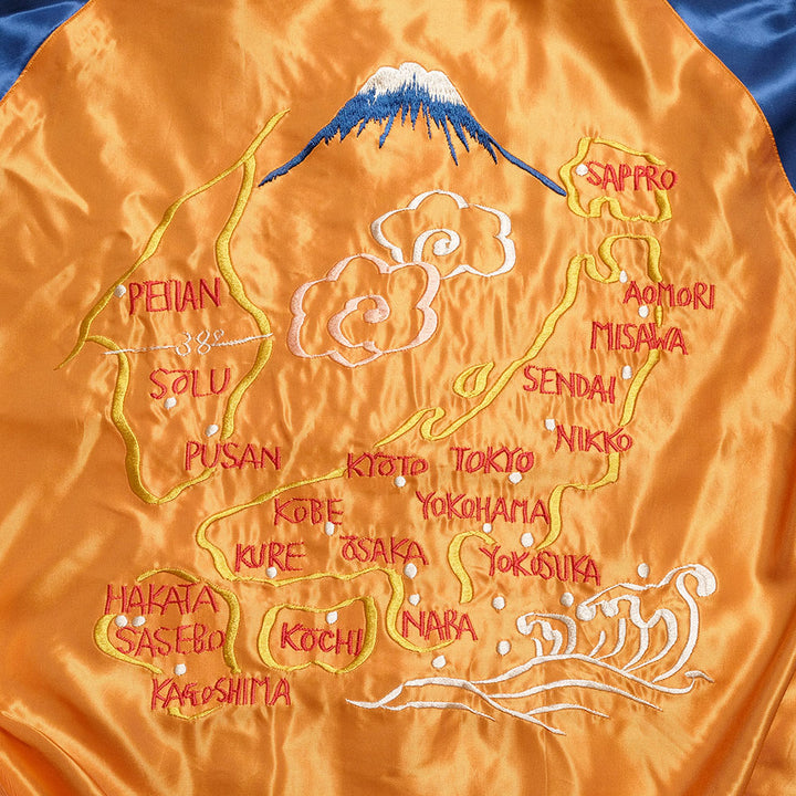 TAILOR TOYO - Acetate Souvenir Jacket - TIGER HEAD × JAPAN MAP - TT15877-125