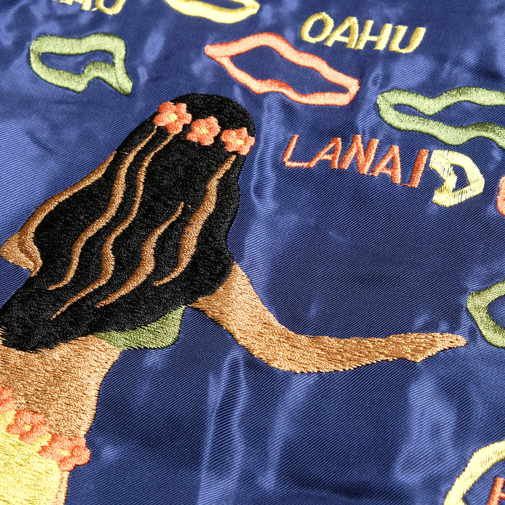 TAILOR TOYO - Acetate Souvenir Jacket - HAWAII MAP × DRAGON & TIGER - TT15877-128