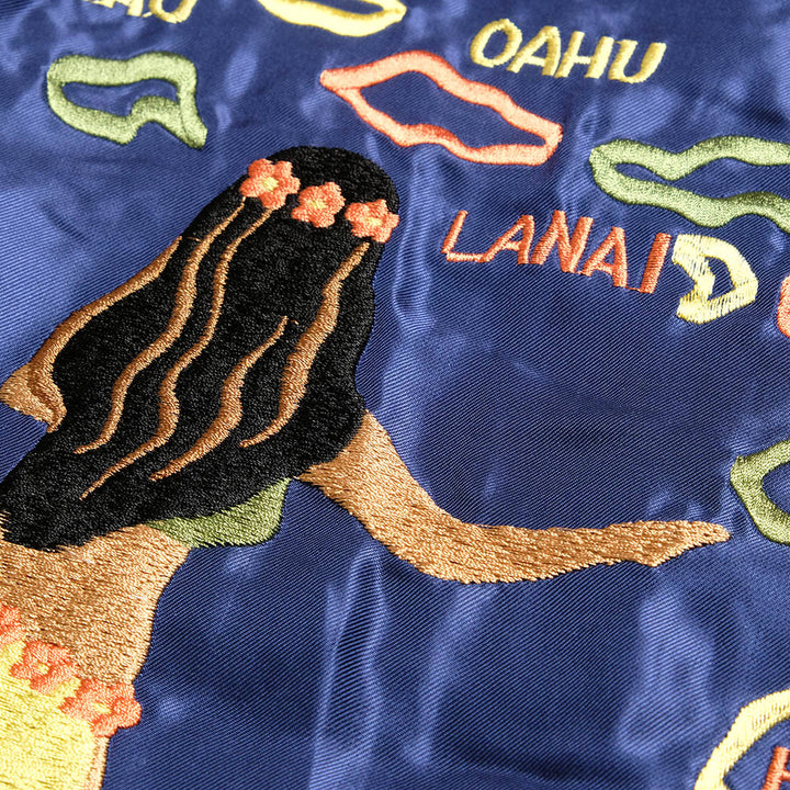 TAILOR TOYO - Acetate Souvenir Jacket - HAWAII MAP × DRAGON & TIGER - TT15877-128