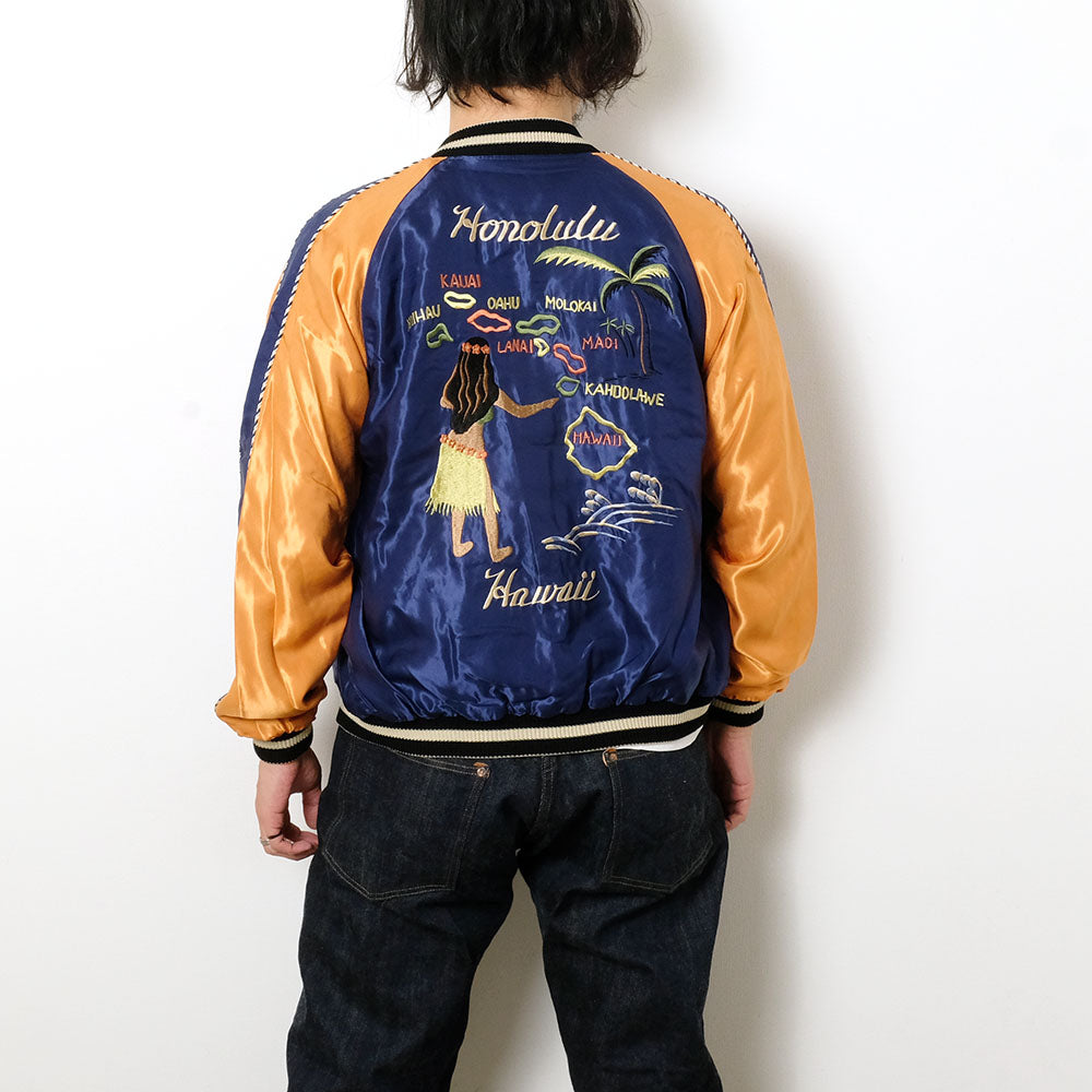 TAILOR TOYO - Acetate Souvenir Jacket - HAWAII MAP × DRAGON & TIGER - TT15877-128