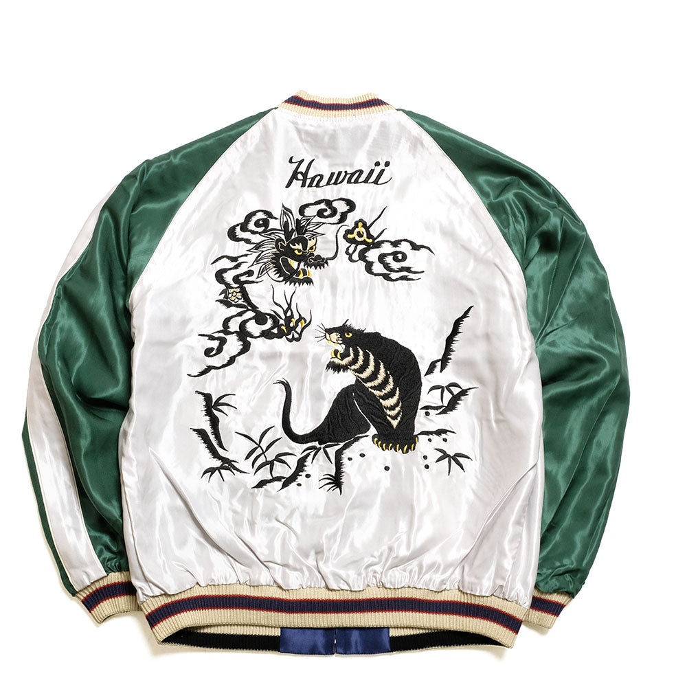 TAILOR TOYO - Acetate Souvenir Jacket - HAWAII MAP × DRAGON & TIGER - TT15877-128