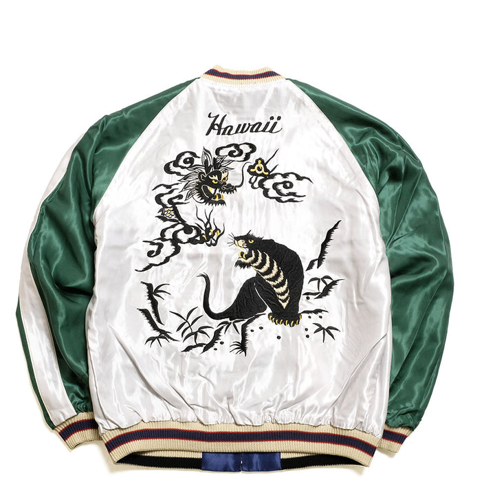 TAILOR TOYO - Acetate Souvenir Jacket - HAWAII MAP × DRAGON & TIGER - TT15877-128
