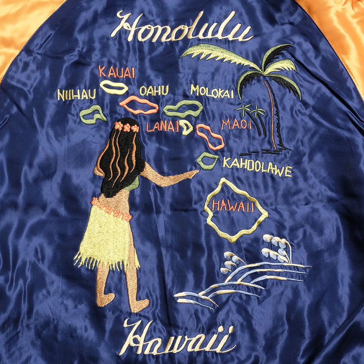 TAILOR TOYO - Acetate Souvenir Jacket - HAWAII MAP × DRAGON & TIGER - TT15877-128