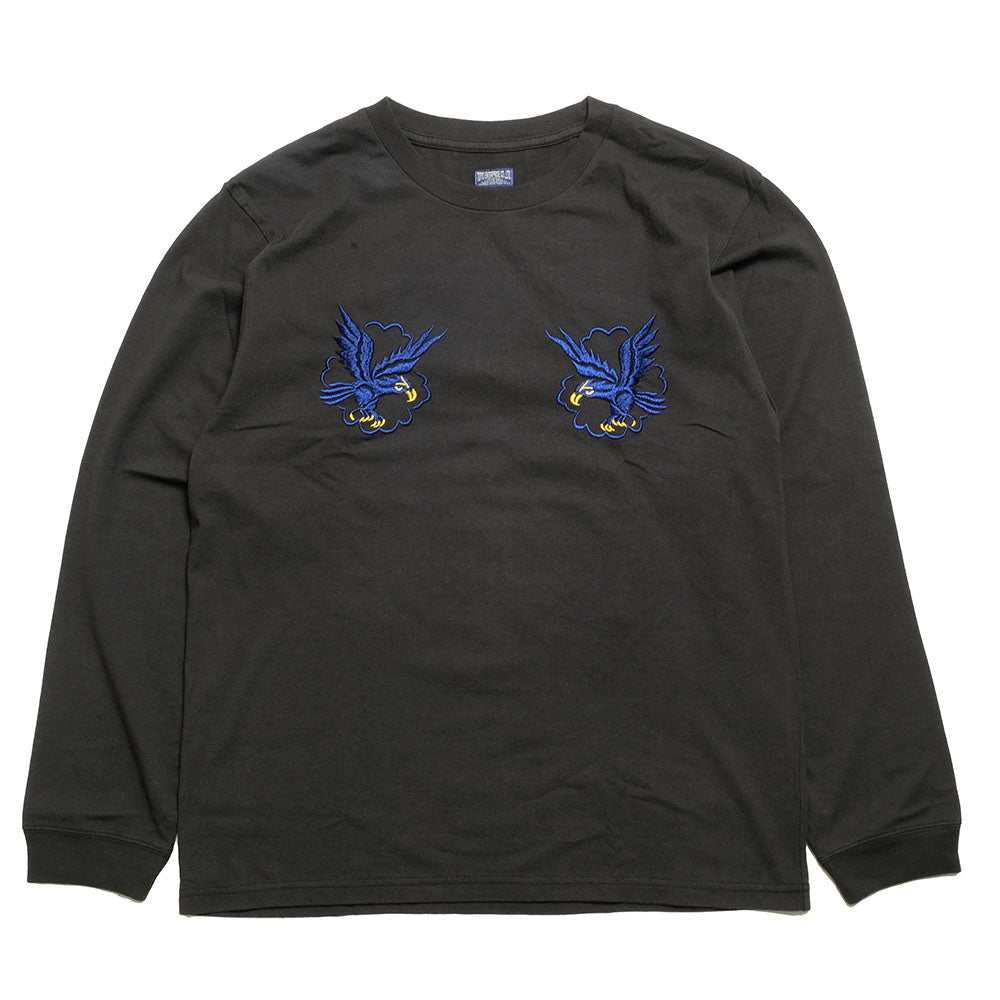 TAILOR TOYO - L/S SUKA T-SHIRT - EMBROIDERED - EAGLE, TIGER & DRAGON - TT69299