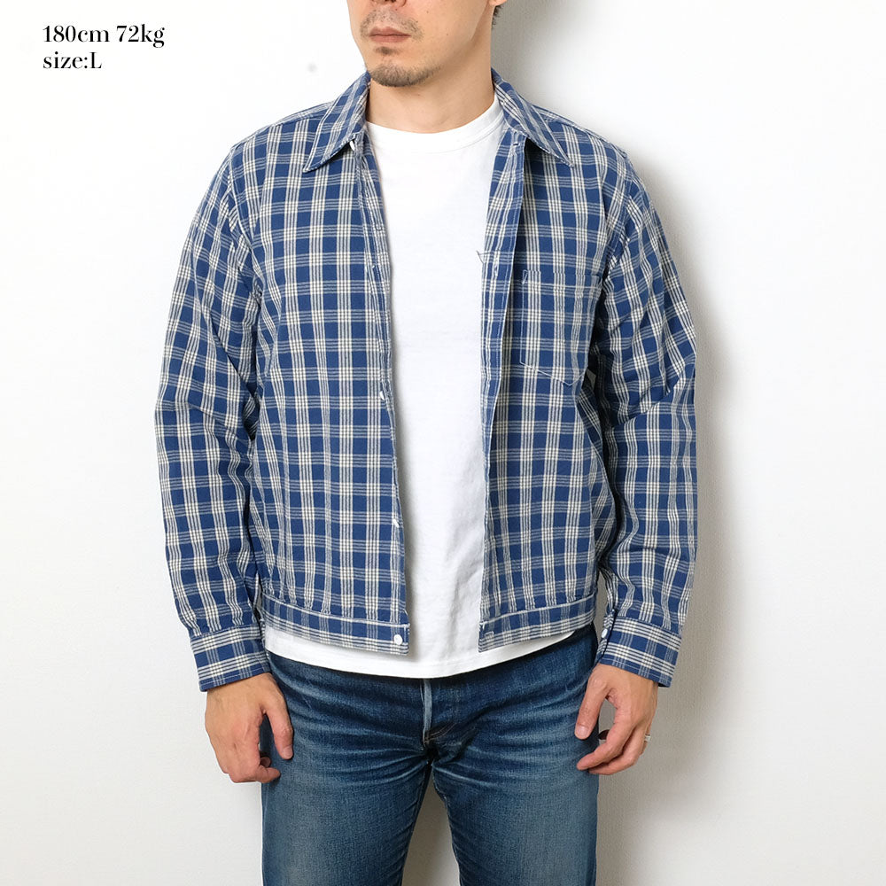 SUN SURF - UNION SUPPLY - PALAKA CHECK SHIRT BLOUSE - US13487