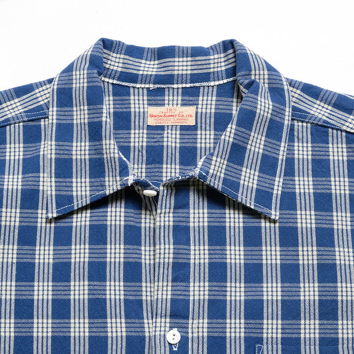 SUN SURF - UNION SUPPLY - PALAKA CHECK SHIRT BLOUSE - US13487