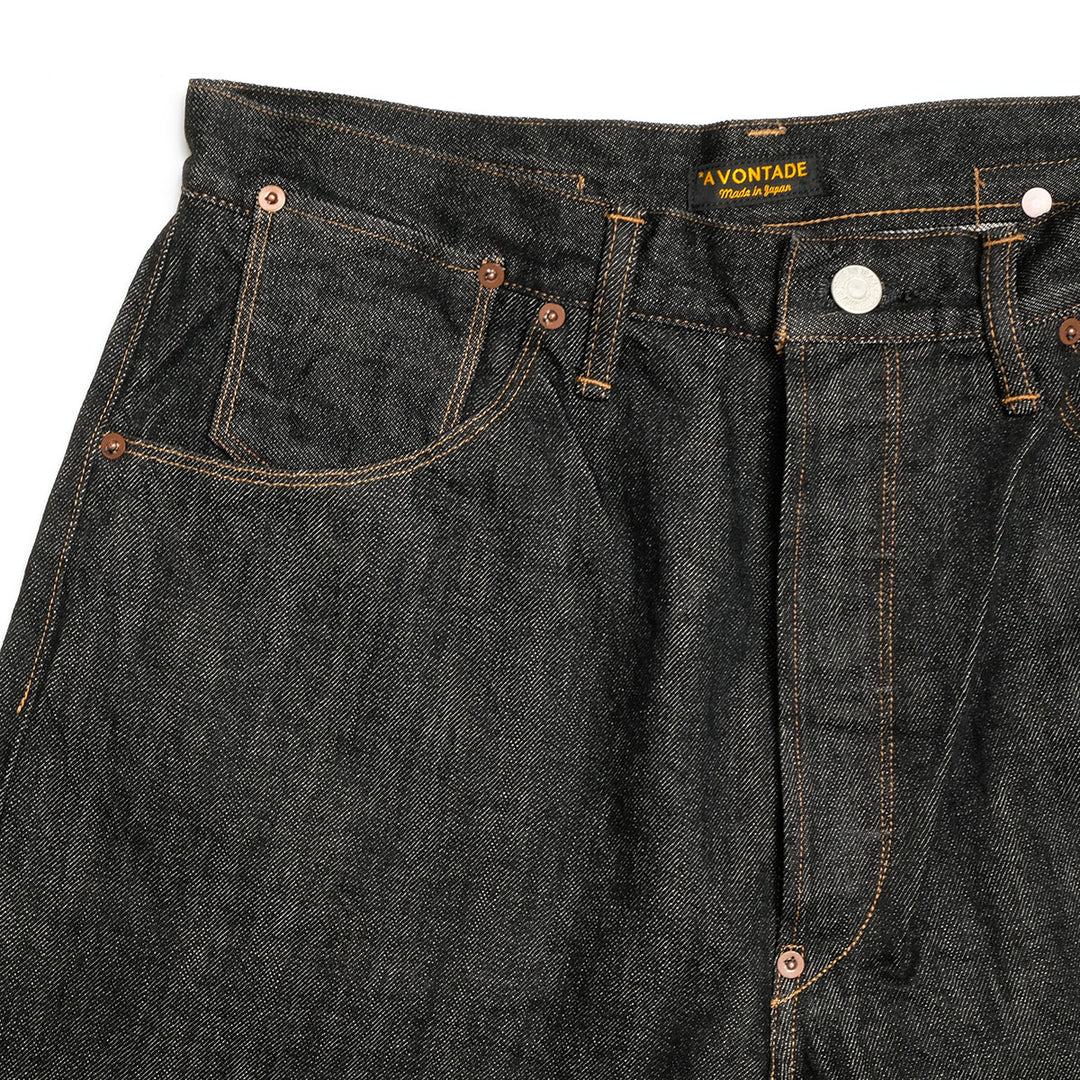 A VONTADE - HINOYA EXCLUSIVE MODEL - Coal Mine Jeans - #9 14oz Black Denim - VTD-0201SXXH-BK2