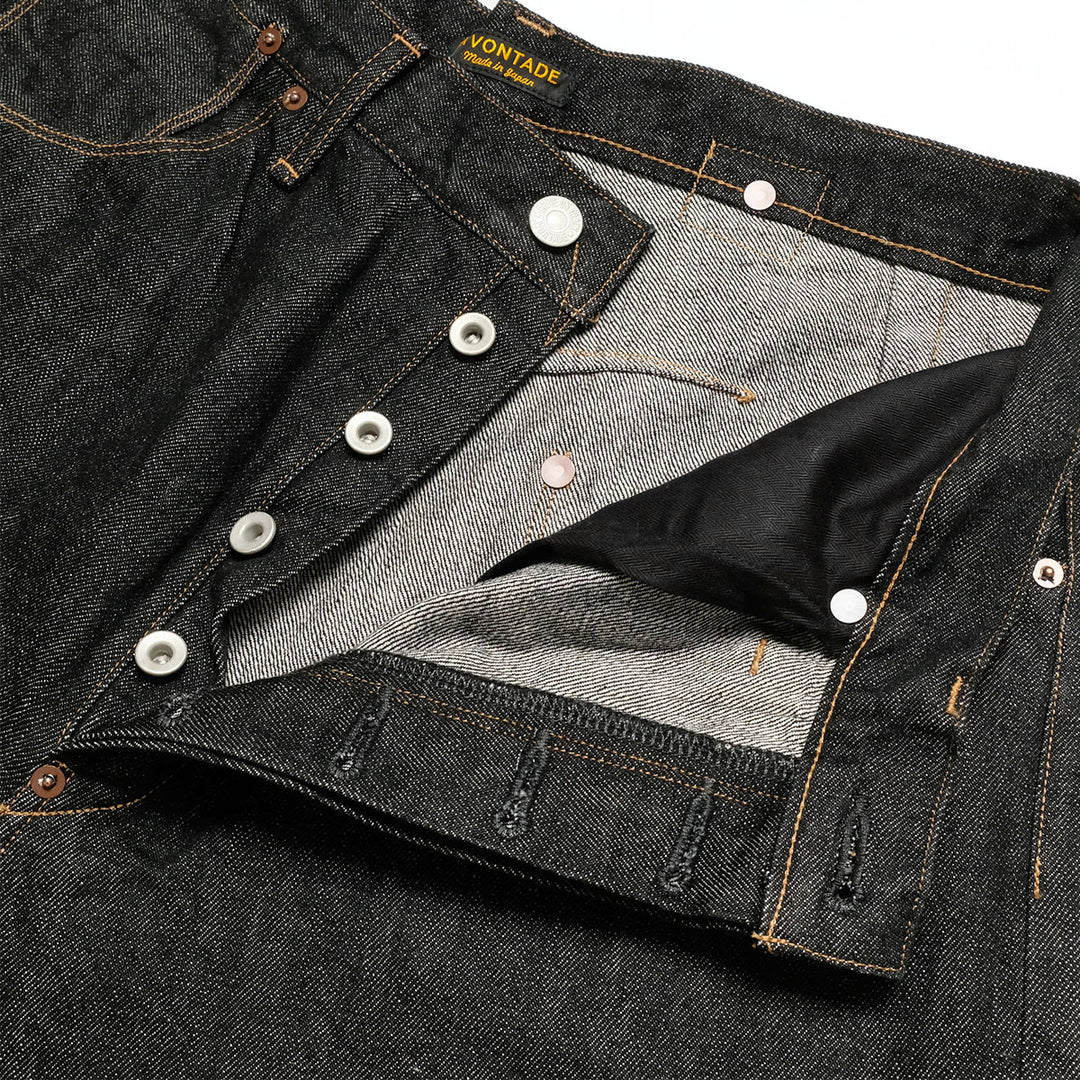 A VONTADE - HINOYA EXCLUSIVE MODEL - Coal Mine Jeans - #9 14oz Black Denim - VTD-0201SXXH-BK2