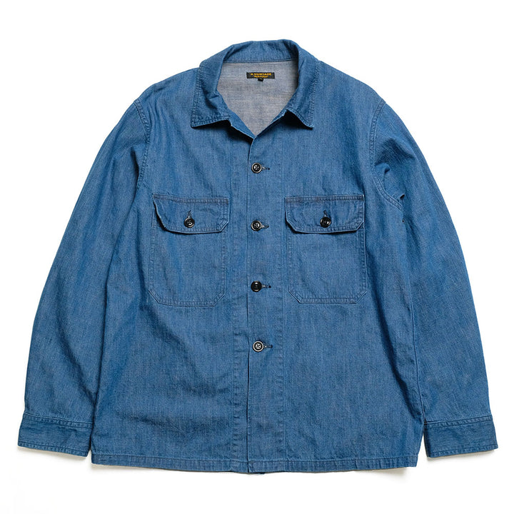 A VONTADE - Utility Shirt Jacket Ⅱ - 8oz FADE INDIGO - VTD-0446-JK