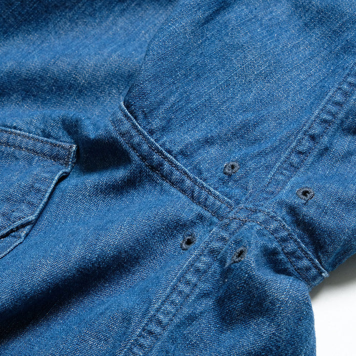 A VONTADE - Utility Shirt Jacket Ⅱ - 8oz FADE INDIGO - VTD-0446-JK
