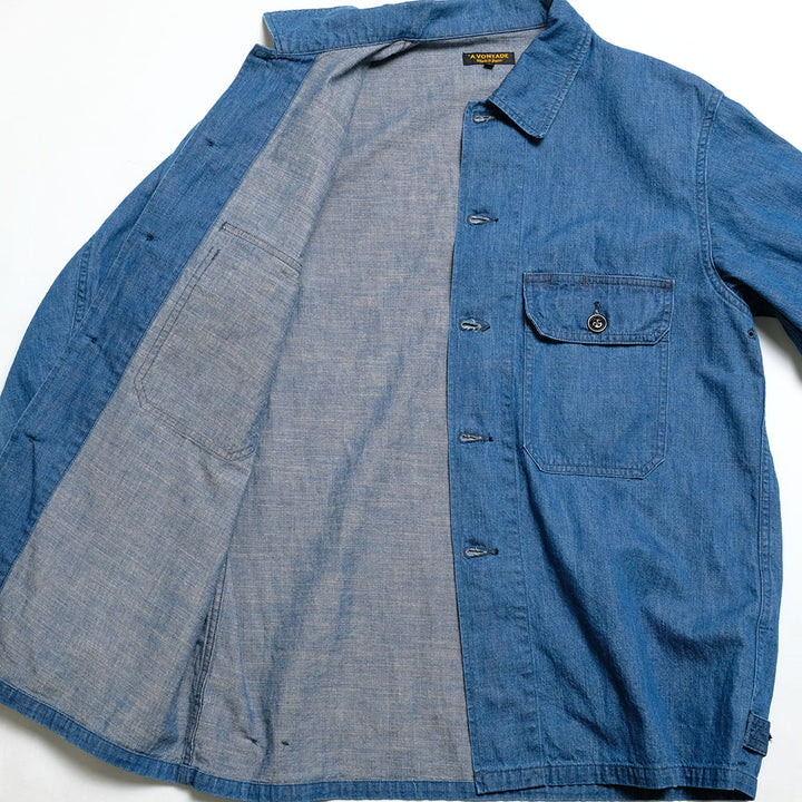 A VONTADE - Utility Shirt Jacket Ⅱ - 8oz FADE INDIGO - VTD-0446-JK