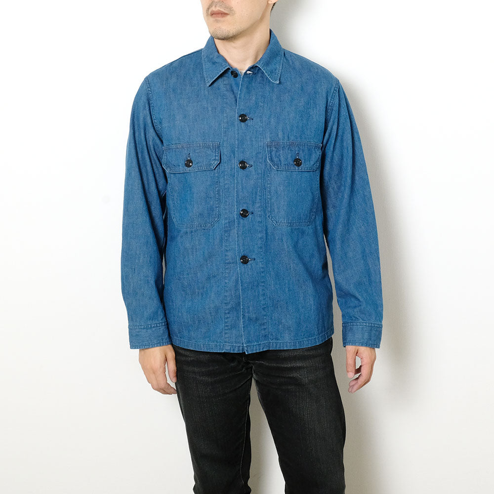 A VONTADE - Utility Shirt Jacket Ⅱ - 8oz FADE INDIGO - VTD-0446-JK