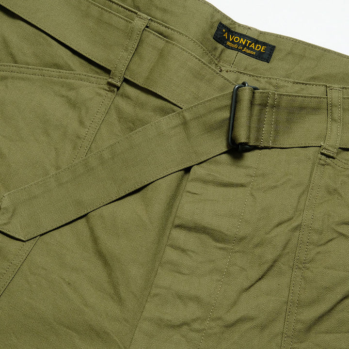 A VONTADE - Utility Trousers W/Belt - Military Heringbone - VTD-0473-PT2