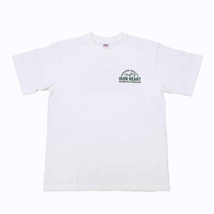 IRON HEART - 7.5oz HEAVY BODY PRINT T-SHIRT - Bike & Logo - IHT-2504