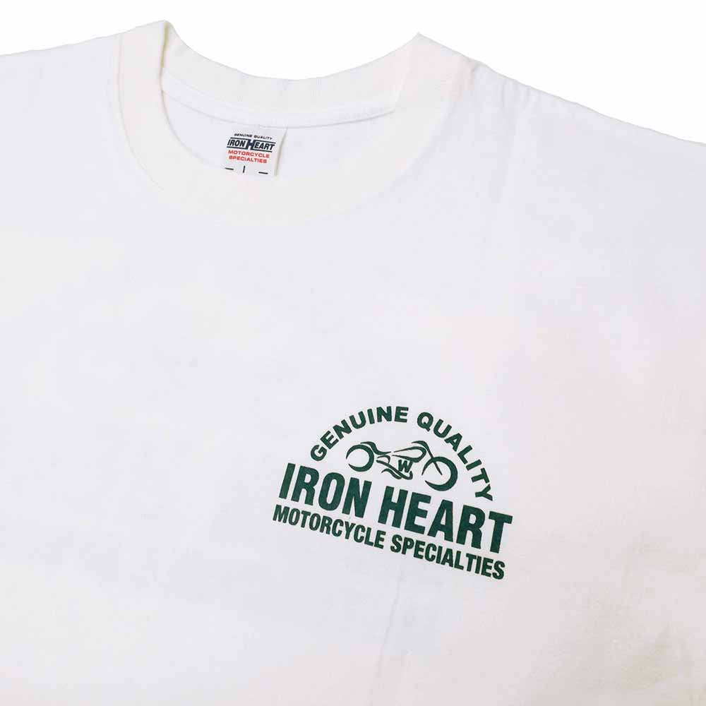 IRON HEART - 7.5oz HEAVY BODY PRINT T-SHIRT - Bike & Logo - IHT-2504