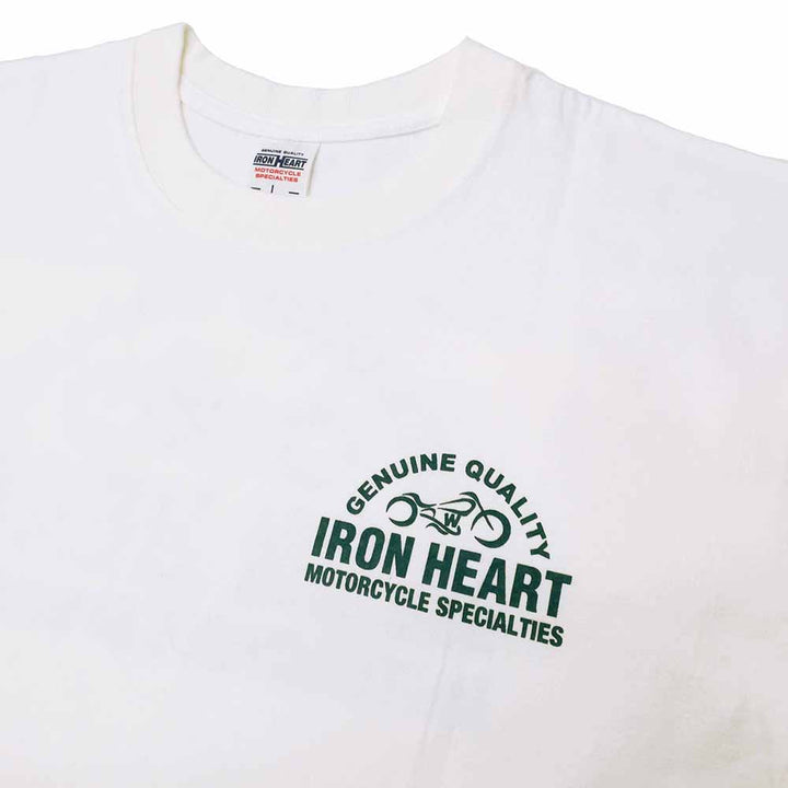 IRON HEART - 7.5oz HEAVY BODY PRINT T-SHIRT - Bike & Logo - IHT-2504