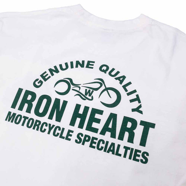 IRON HEART - 7.5oz HEAVY BODY PRINT T-SHIRT - Bike & Logo - IHT-2504