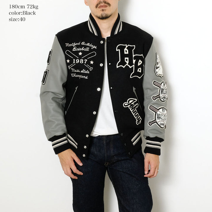 WHITESVILLE - 30oz. WOOL MELTON AWARD JACKET - BULLDOGS - WV15604