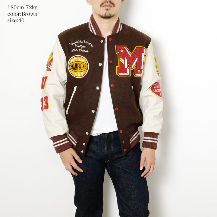 WHITESVILLE - 30oz. WOOL MELTON AWARD JACKET - MAVERICKS - WV15605