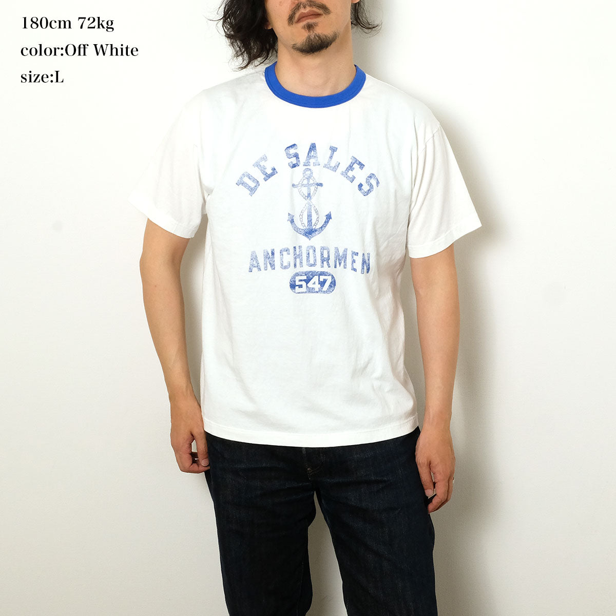 WHITESVILLE - S/S RINGER T-SHIRT - W/PRINT - WV79686 – HINOYA