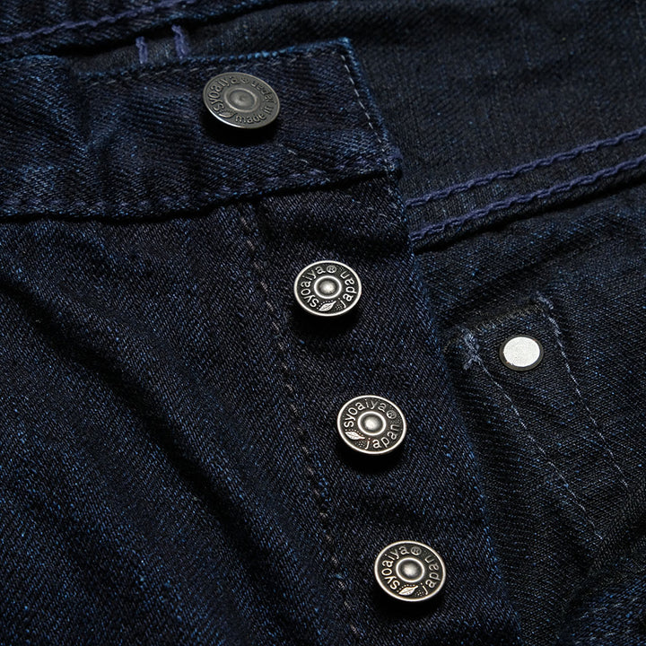 Pure Blue Japan - 14oz Indigo x Black Denim Slim Tapered - XX-013-IDBK