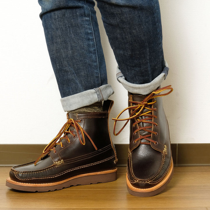 YUKETEN<br> Maine Guide 6 Eye DB Boots<br> Wax Brown<br> 06505PM-SP