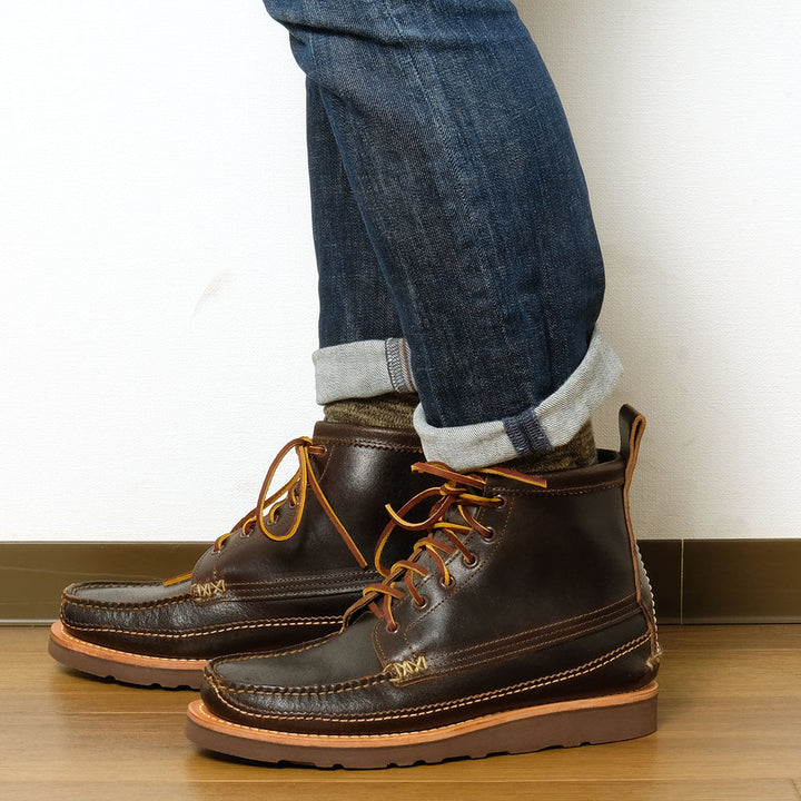 YUKETEN<br> Maine Guide 6 Eye DB Boots<br> Wax Brown<br> 06505PM-SP