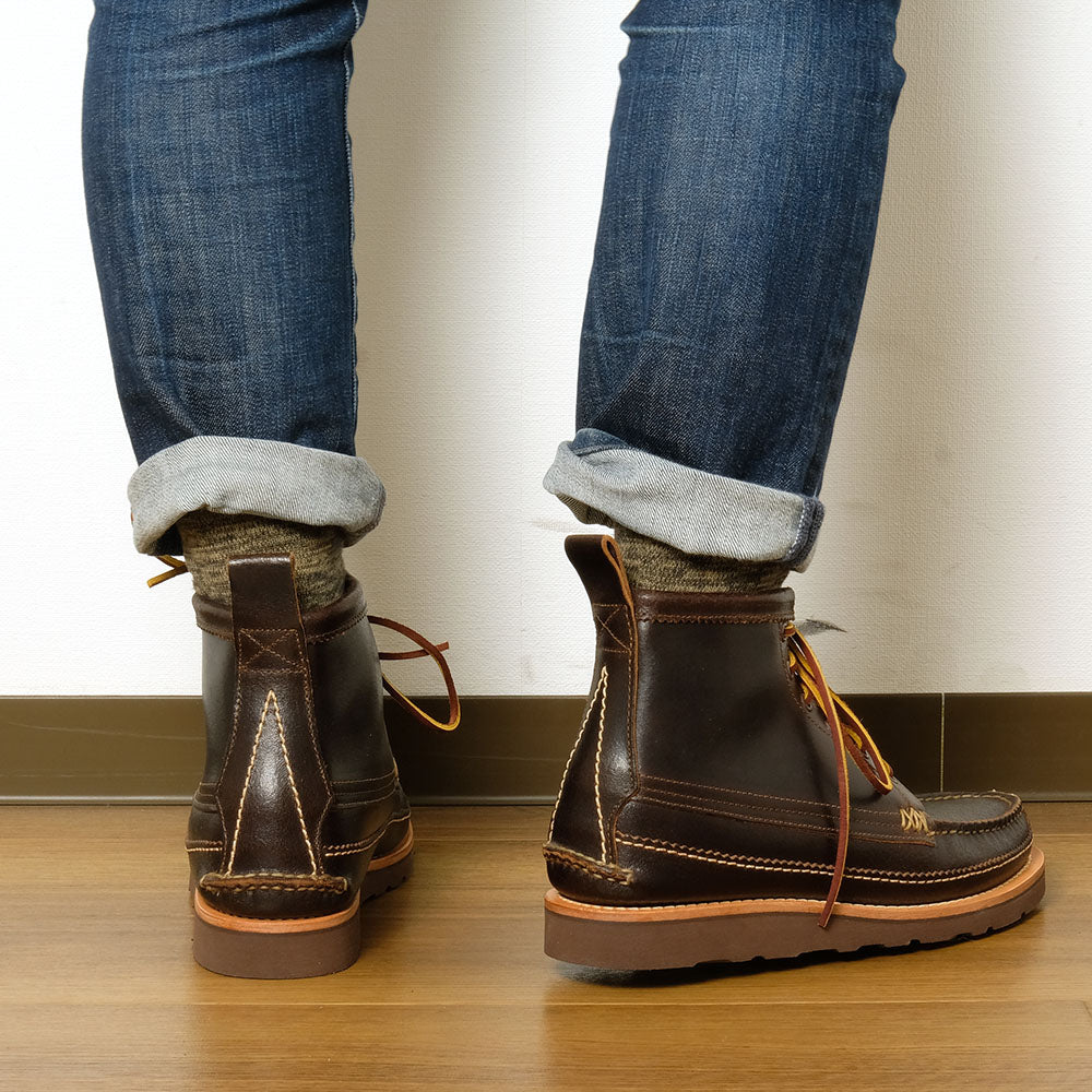 YUKETEN<br> Maine Guide 6 Eye DB Boots<br> Wax Brown<br> 06505PM-SP